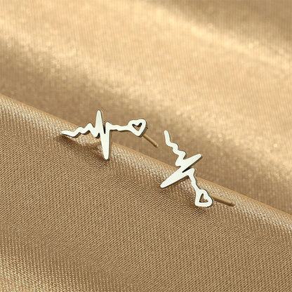 ECG stud earrings
