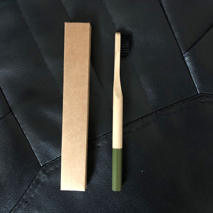 Eco-Friendly Bamboo Charcoal Toothbrush with Soft Bristles