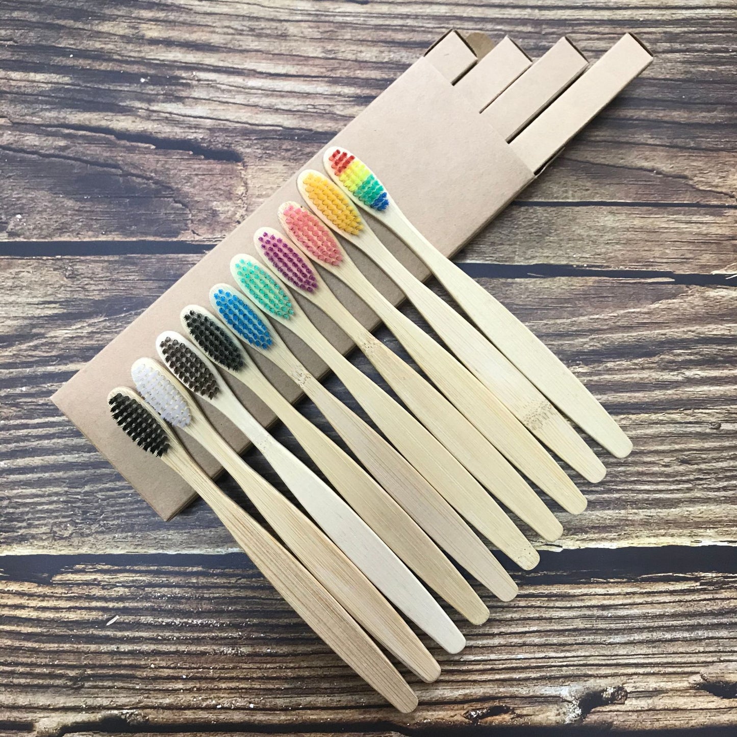 Eco-Friendly Bamboo Toothbrush with Soft Bristles for Adults