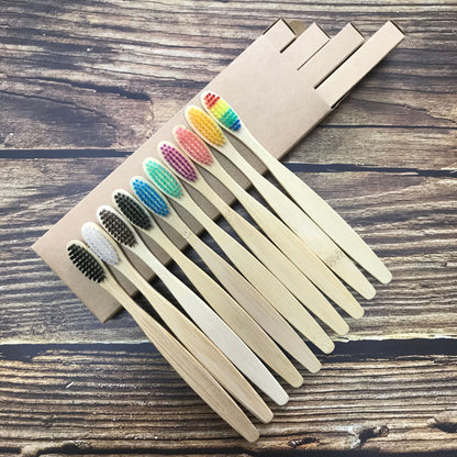 Eco-Friendly Bamboo Toothbrush with Soft Bristles for Adults