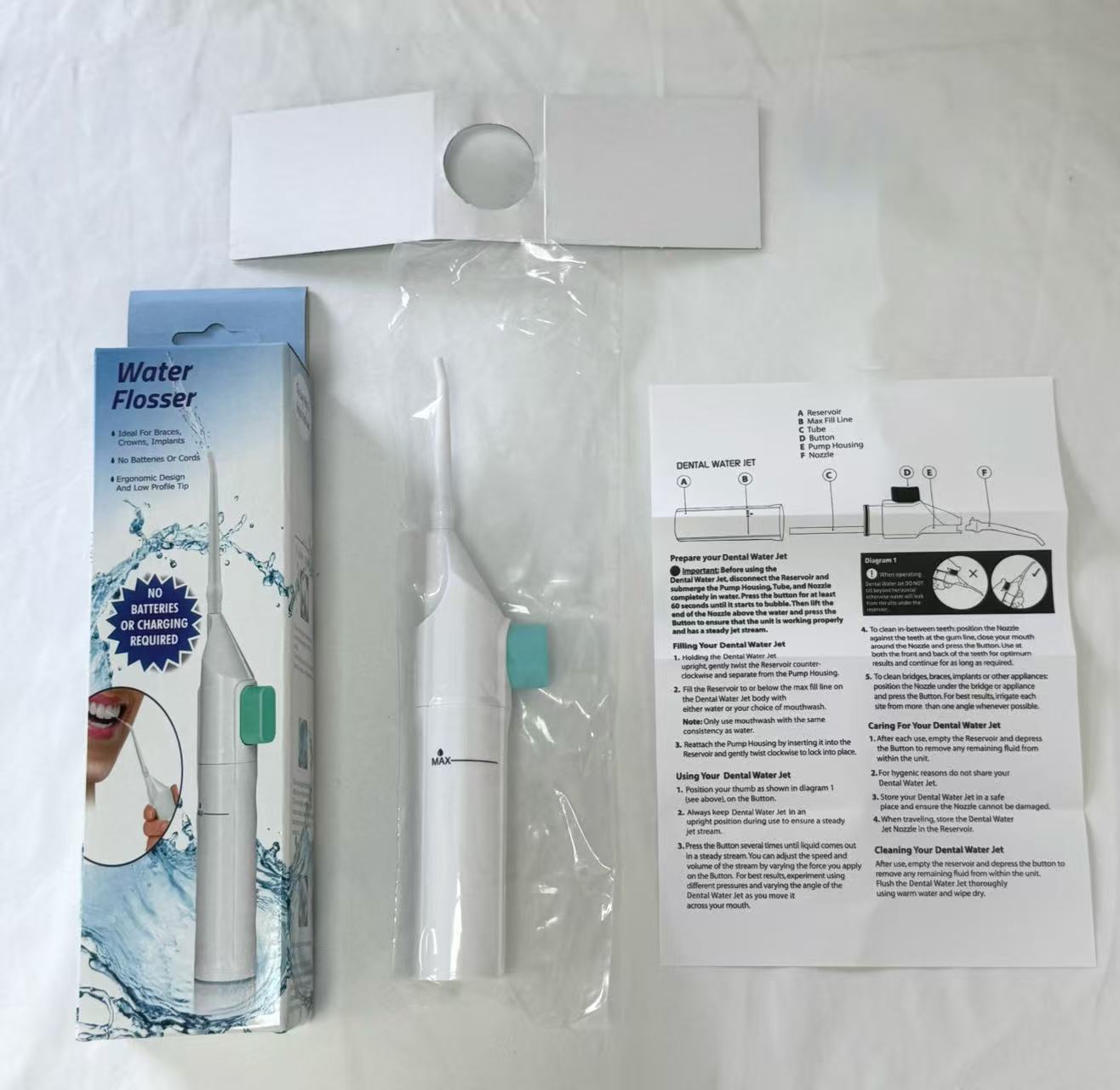 Portable Manual Dental Water Flosser for Daily Oral Care