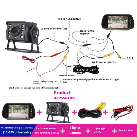 7 Inch Car Reversing Monitor Desktop Display for Parking