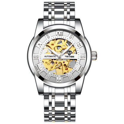 Buy Mechanical Watch with Hollowed-Out Steel Bracelet for Men