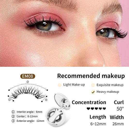 Magnetic False Eyelashes with Storage Box and Applicator