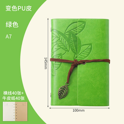 Creative Vintage Leaves Travel Diary Notebook Stationery