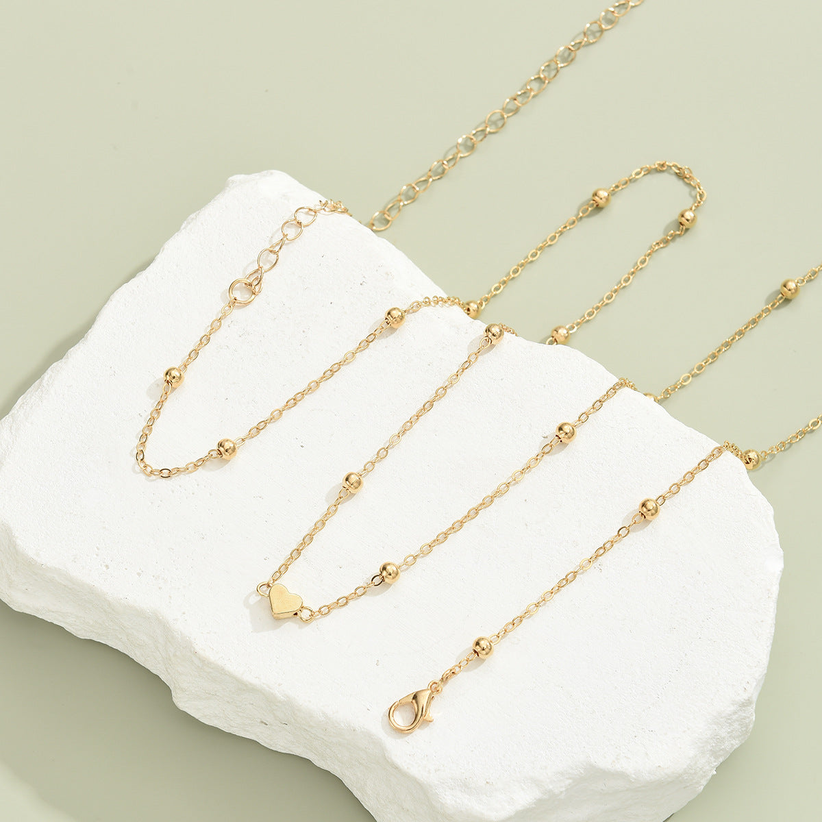 Buy Heart Shaped Bead Waist Chain Golden Alloy Summer Accessory