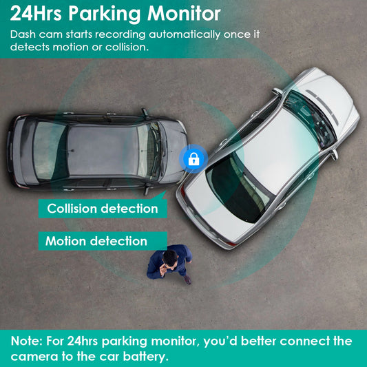 3 Channel Car Dash Cam with G Sensor and Motion Detection