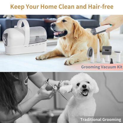 Professional Pet Grooming Vacuum Trimmer Set
