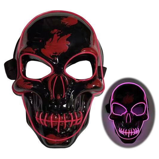 Buy Halloween Skeleton Mask LED Glow Scary Costume Party Wear