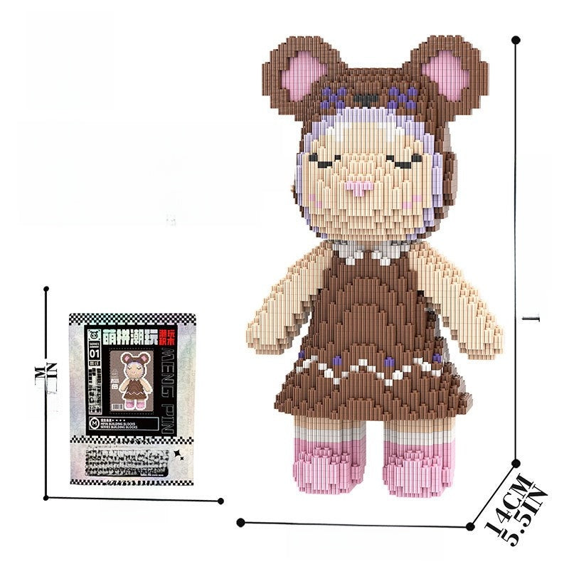 Educational DIY Building Blocks with Cute Bear Design