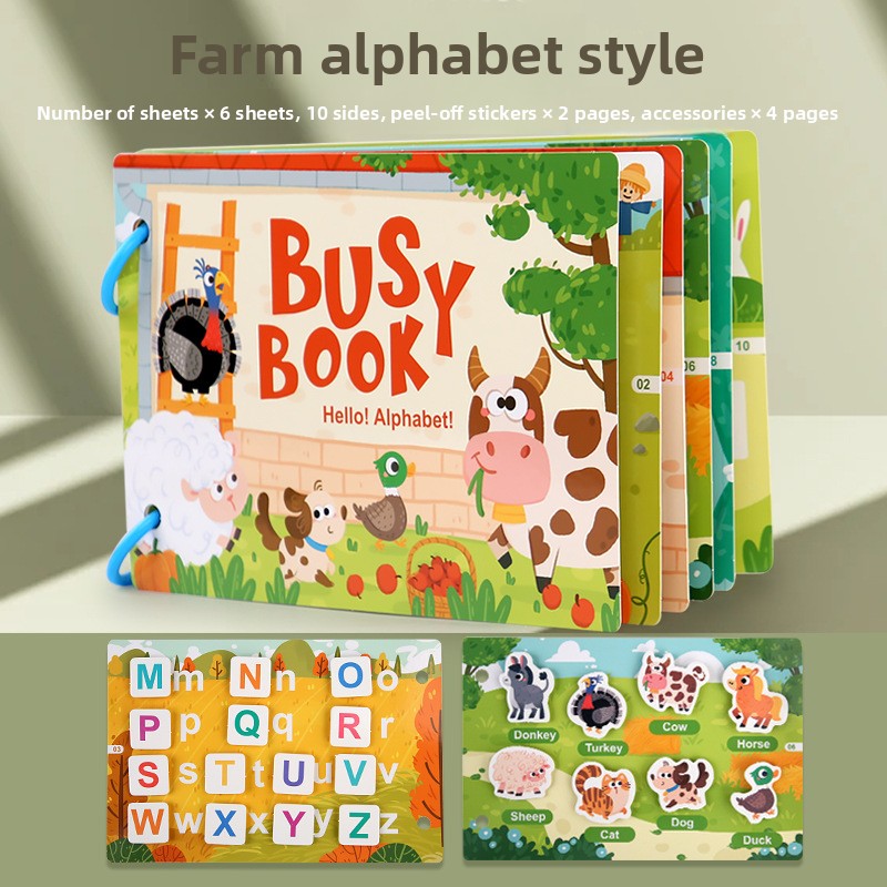 Educational Quiet Sticker Book