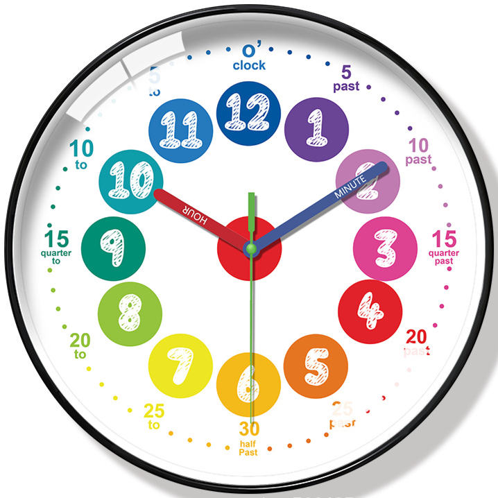 Educational Silent Wall Clock