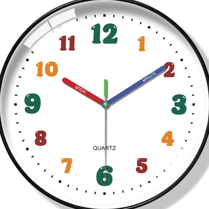 Educational Silent Wall Clock