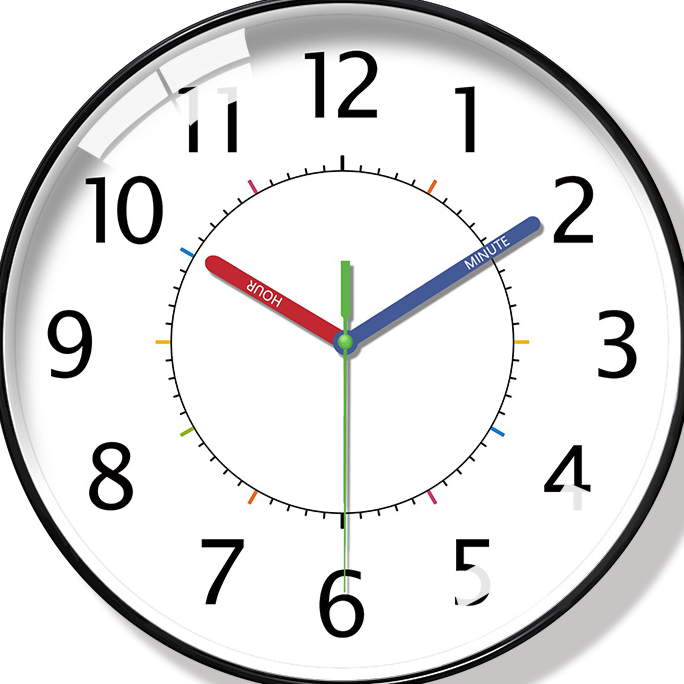 Educational Silent Wall Clock