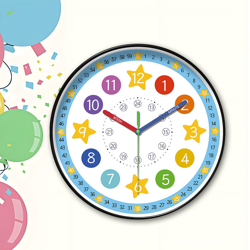 Educational Silent Wall Clock