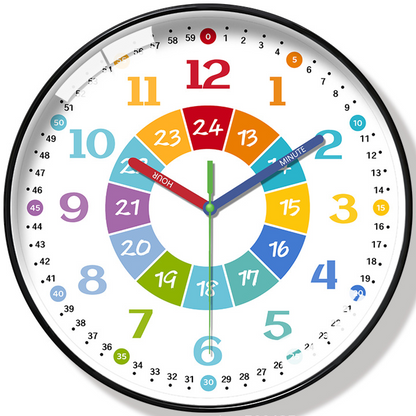 Educational Silent Wall Clock