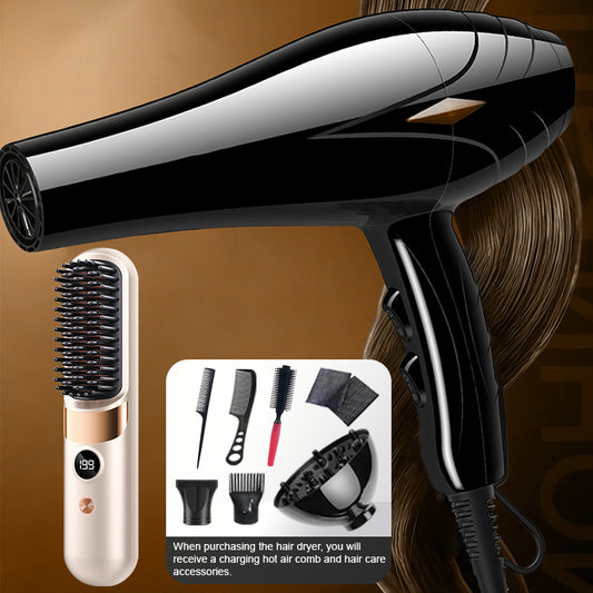 Hair Dryer with Straightening Comb for Smooth Styling
