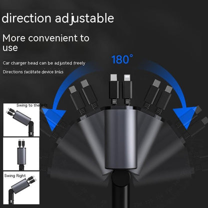 Metal Car Charger 100W Fast USB & TYPE-C Adapter for Your Car