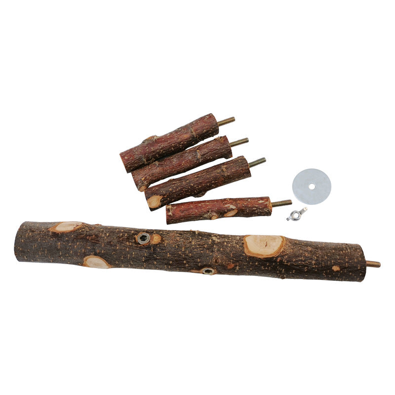 Buy Wooden Parrot Stand Pole Toy for Birds Cage Play and Rest