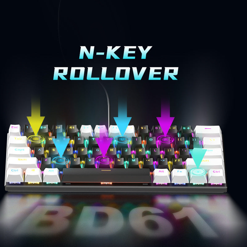 BD61 Mechanical Keyboard RGB Hot-Swappable Wired for Gaming