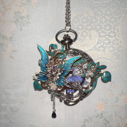 Buy Butterfly Gift Chinese Style Feather Pocket Watch Online