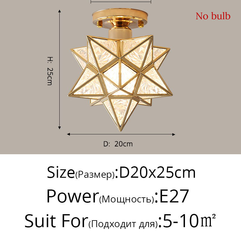 Buy Nordic Creative Five Star Ceiling Lamp for Modern Home Decor