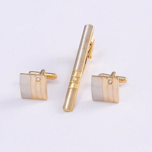 Buy Men’s Formal Business Cufflinks & Tie Clip Set Online
