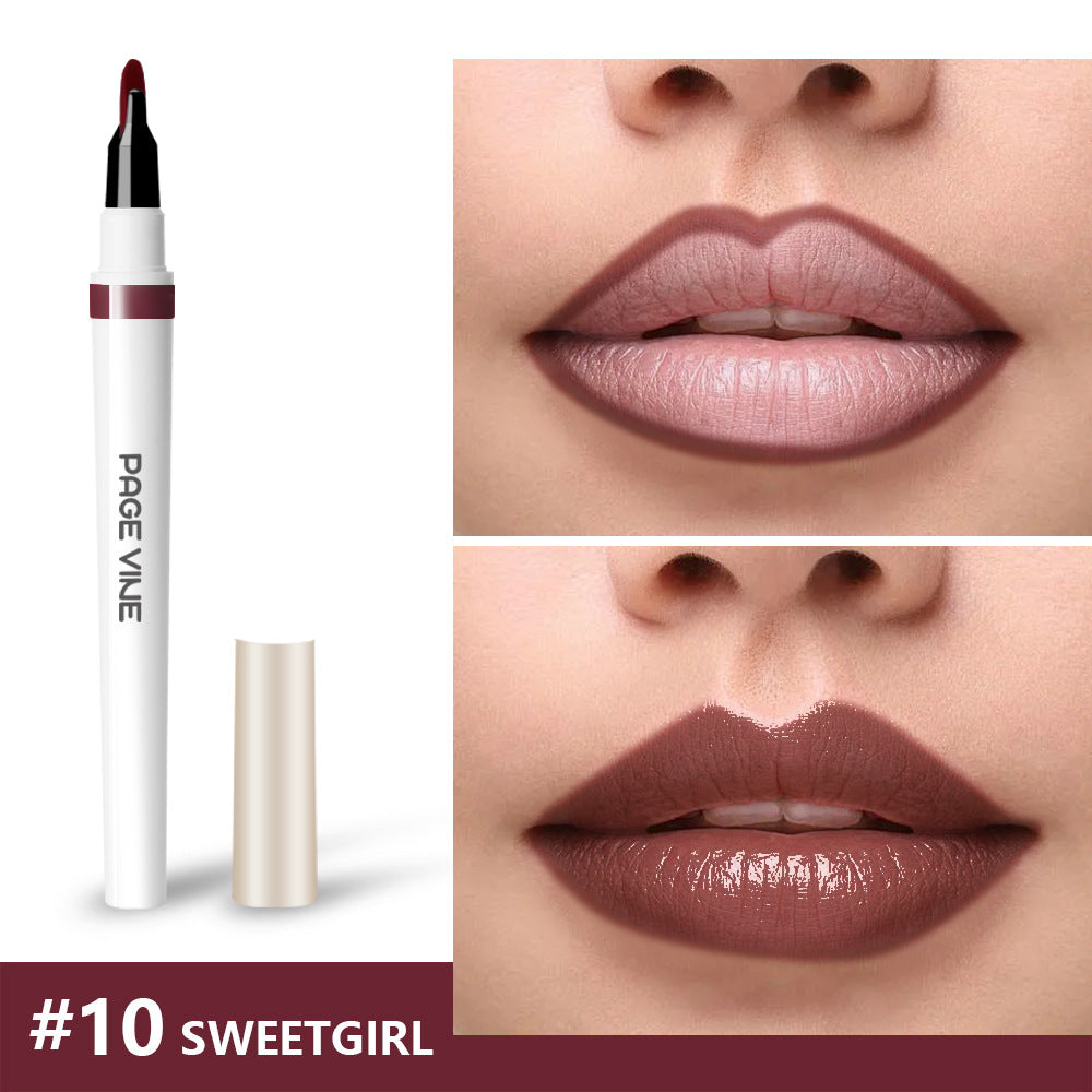 Lip Liner and Gloss Dual Set for Smooth, Long-Lasting Color