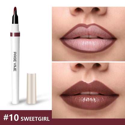 Lip Liner and Gloss Dual Set for Smooth, Long-Lasting Color