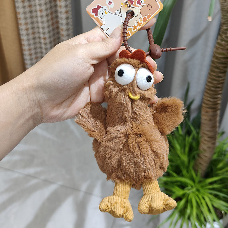 Egg-laying chicken creative plush toy hanger