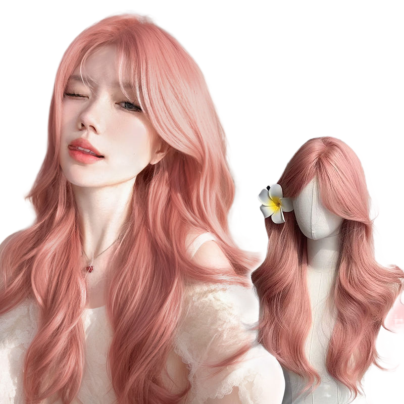 Eight-character style fringe wig with full head cover