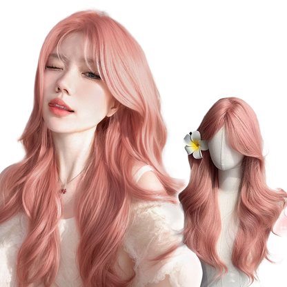 Eight-character style fringe wig with full head cover