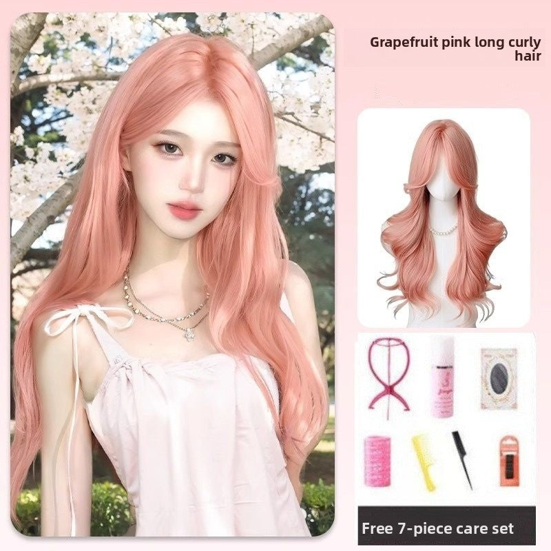 Eight-character style fringe wig with full head cover