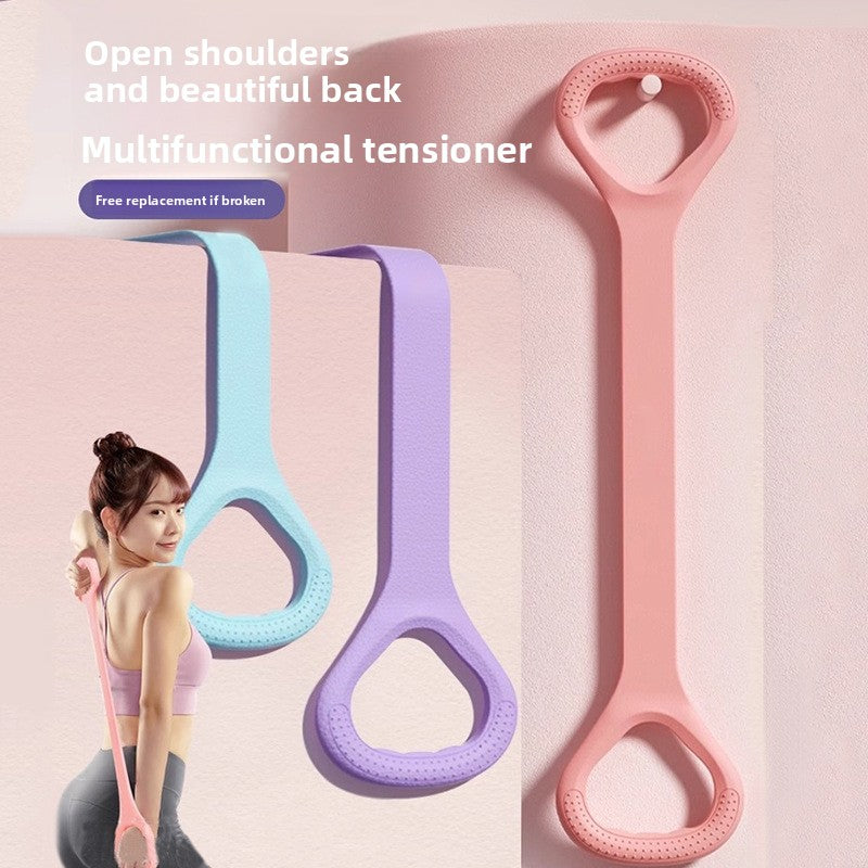 Eight-character Tensioner Open Back Fitness Women's Stretch Belt Stretch Belt Exercise Equipment Home Open Shoulder Body Shaping Yoga Artifact