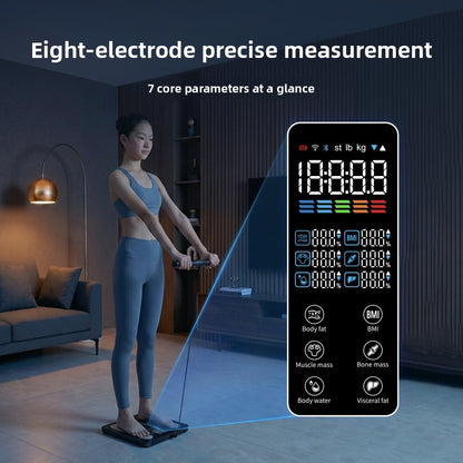 Eight-electrode body fat scale