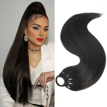 Elastic Band Ponytail Wig
