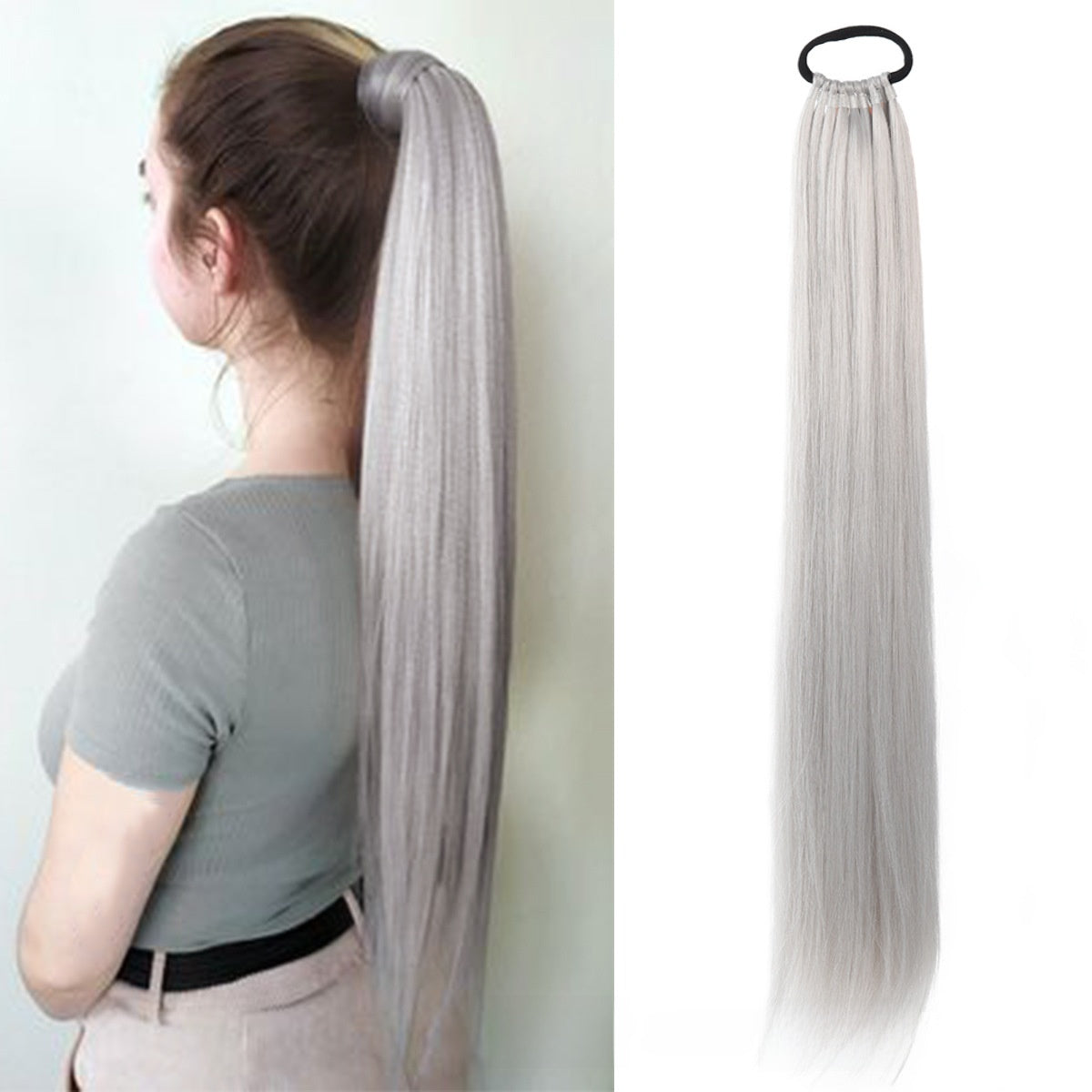 Elastic Band Ponytail Wig