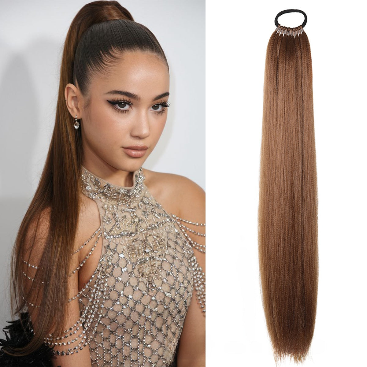 Elastic Band Ponytail Wig