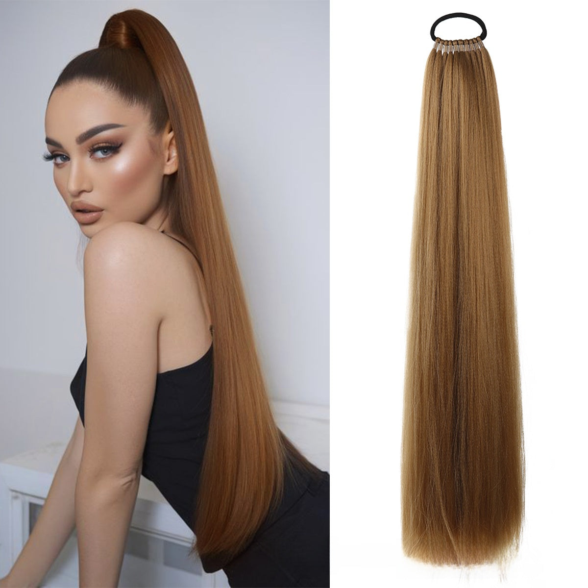 Elastic Band Ponytail Wig