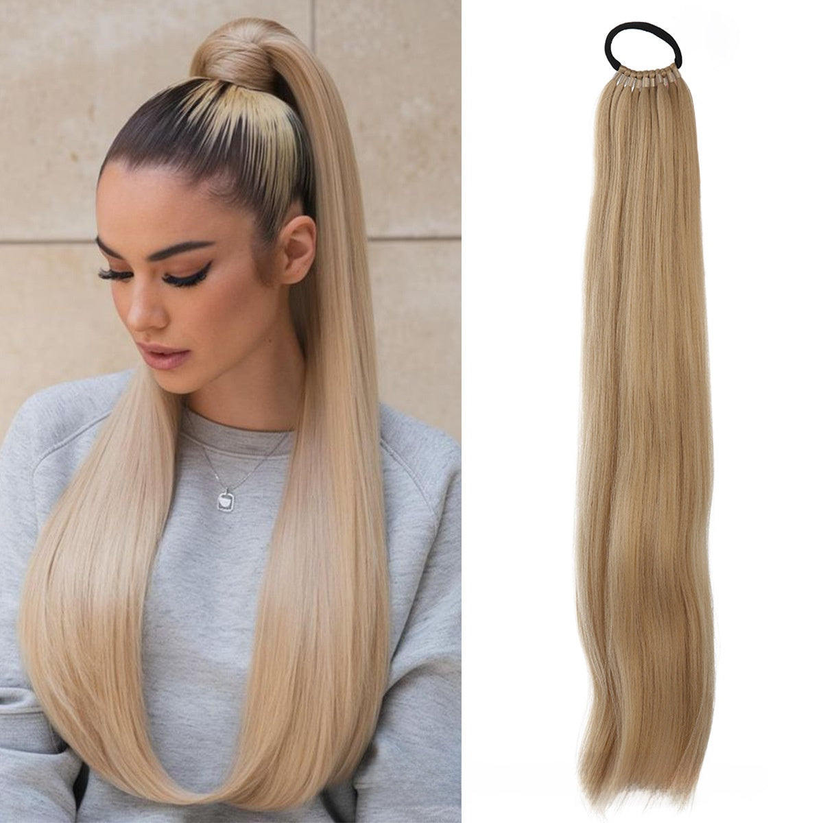 Elastic Band Ponytail Wig