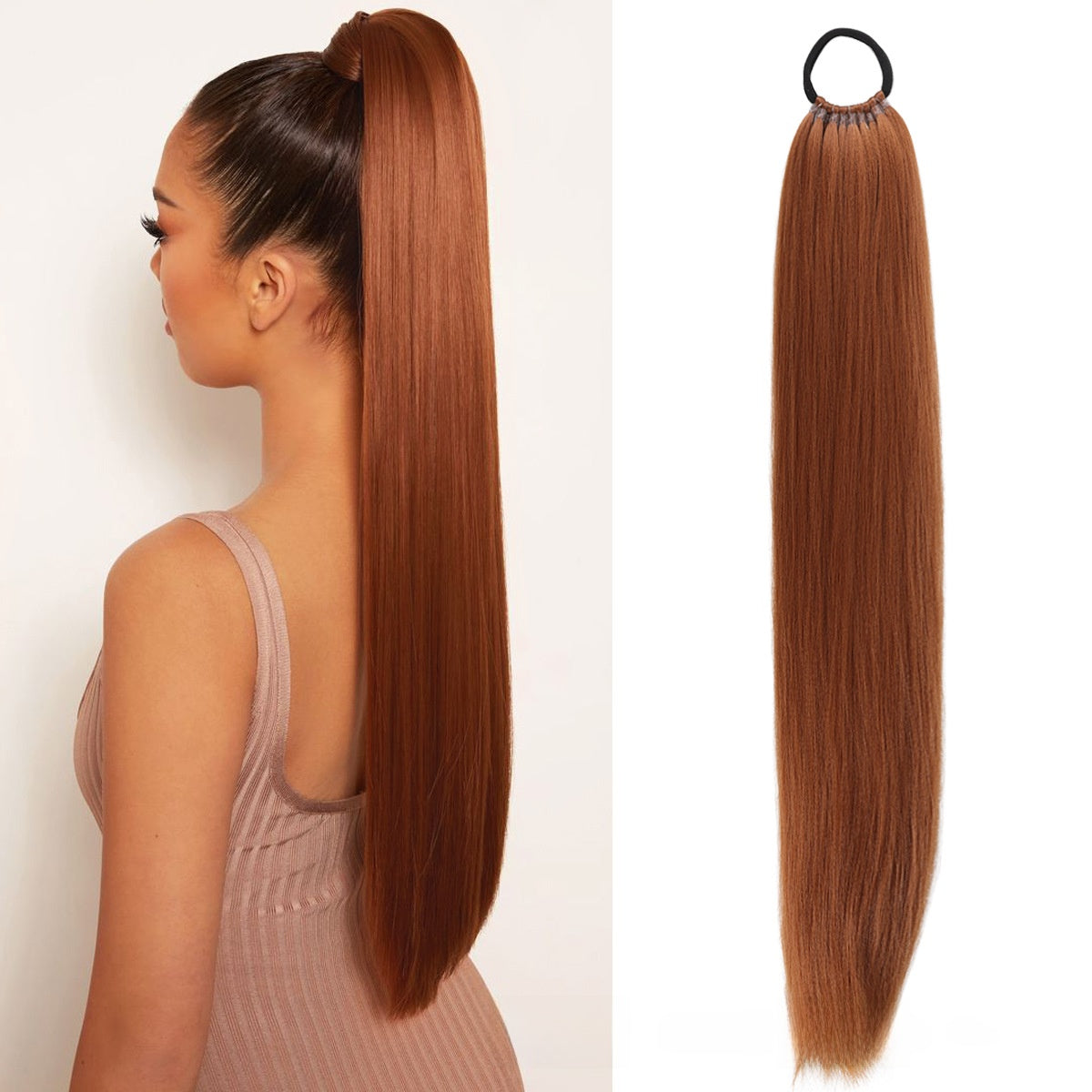 Elastic Band Ponytail Wig
