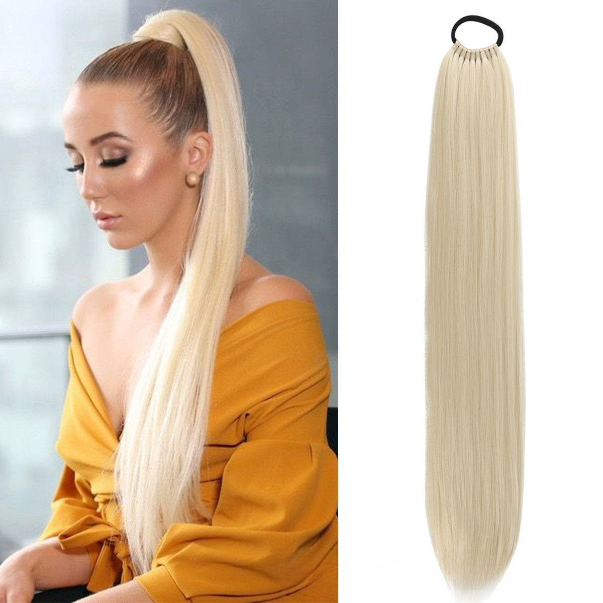 Elastic Band Ponytail Wig