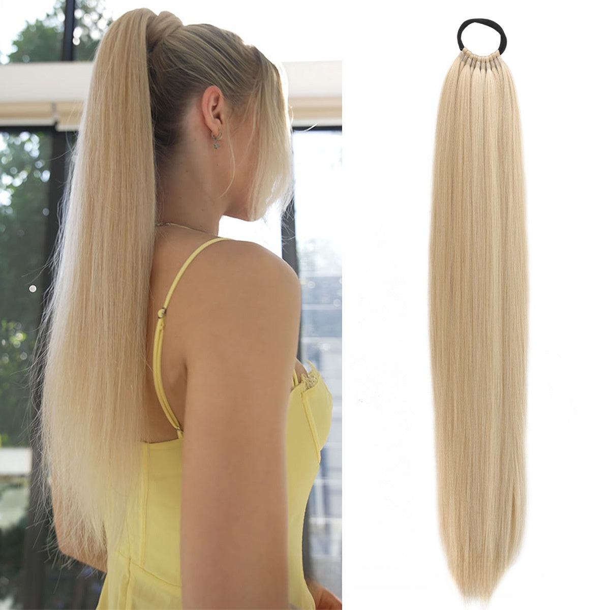 Elastic Band Ponytail Wig