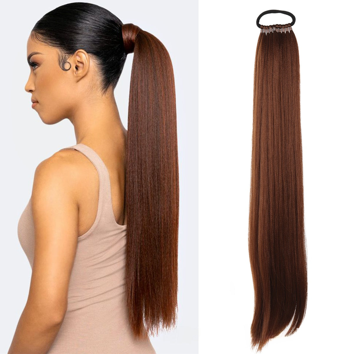 Elastic Band Ponytail Wig
