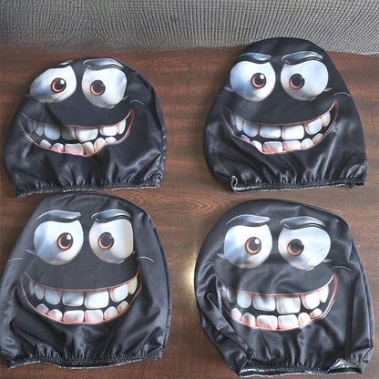 Elastic Car Headrest Covers with Custom Prints