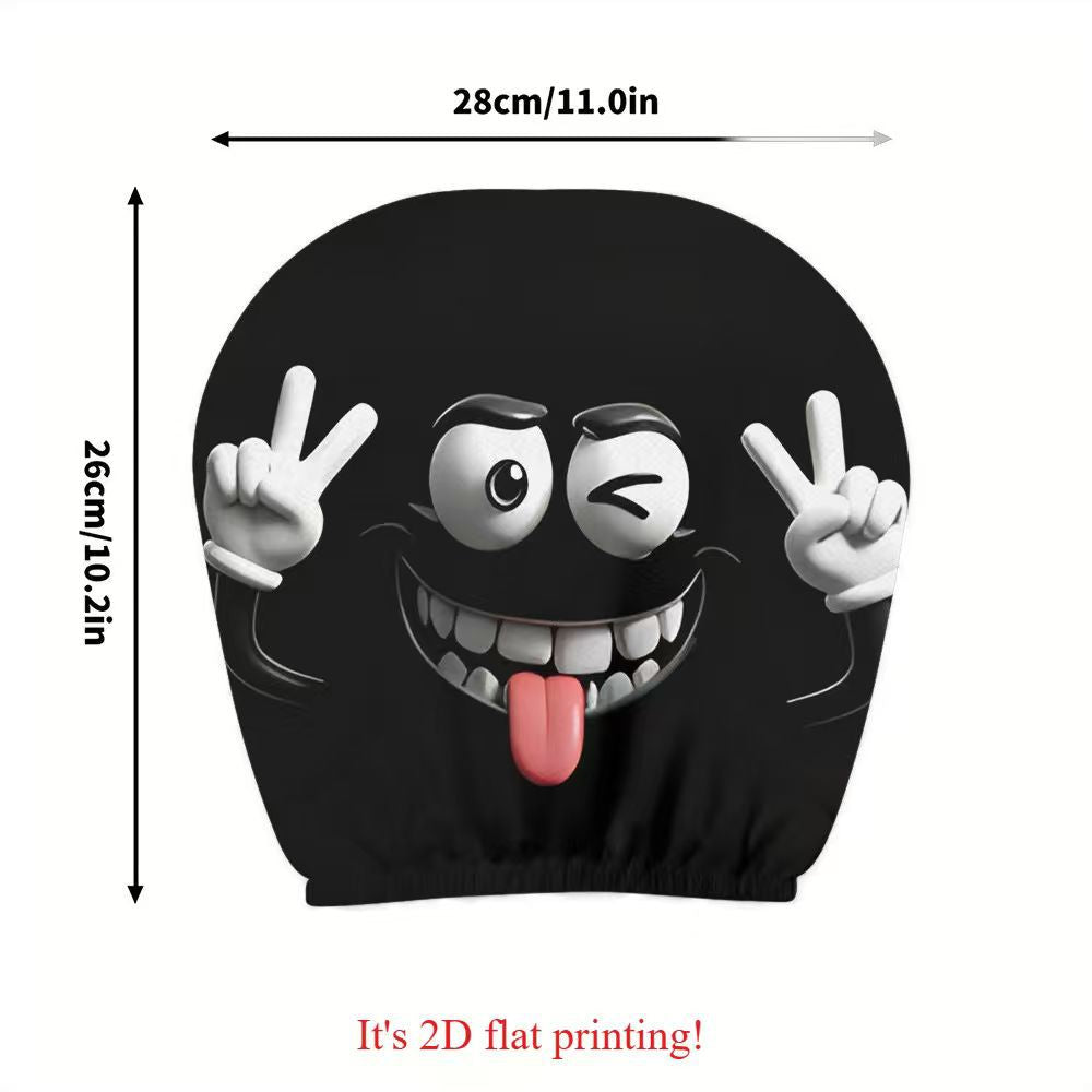 Elastic Car Print Headrest Covers