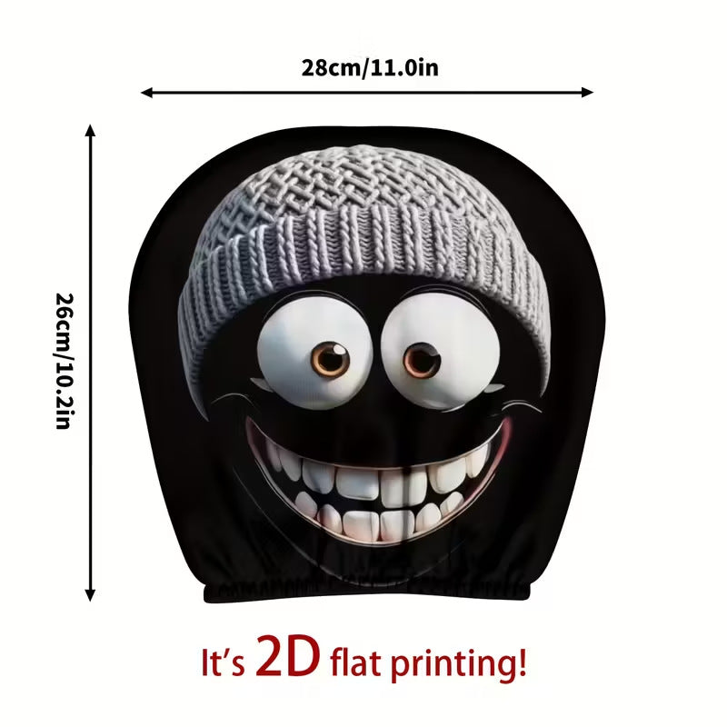 Elastic Car Print Headrest Covers