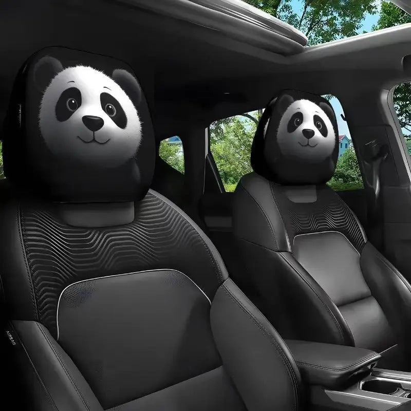 Elastic Car Print Headrest Covers