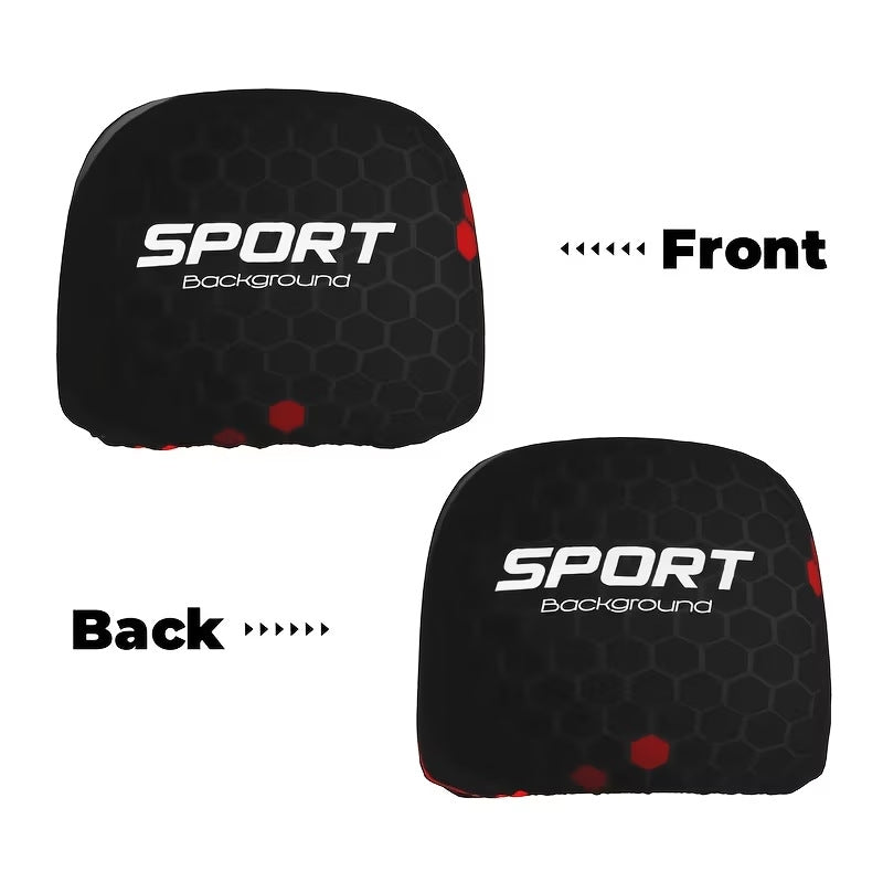 Elastic Car Print Headrest Covers