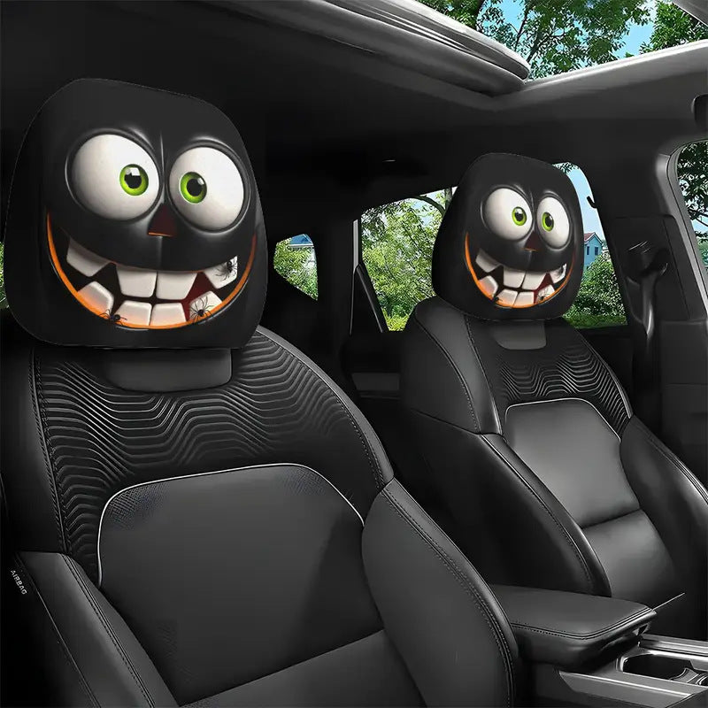 Elastic Car Print Headrest Covers